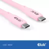USB-C-kabel CLUB3D CAC-3002 2m USB4 Gen 3x2 roze