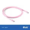 USB-C-kabel CLUB3D CAC-3002 2m USB4 Gen 3x2 roze