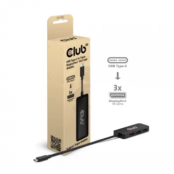 CLUB3D USB-C® naar Triple DisplayPort™ 4K60Hz
