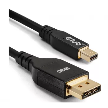 CLUB3D Mini DisplayPort™ naar DisplayPort™ bidirectionele VESA DP80 gecertificeerde kabel M/M 1m/3.28ft