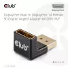 Adapter club 3D DisplayPort stekker naar DisplayPort 1.4 bus 90° haaks, ondersteunt 4K@120Hz
