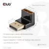Adapter club 3D DisplayPort stekker naar DisplayPort 1.4 bus 90° haaks, ondersteunt 4K@120Hz