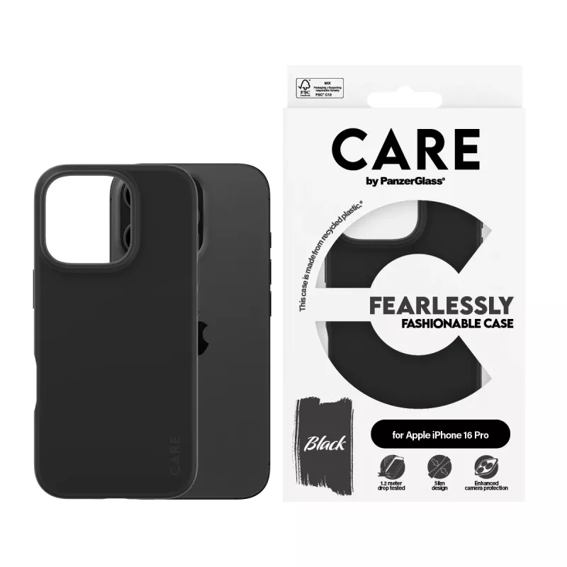 PanzerGlass CARE™ by ® Case zwart iPhone 16 Pro