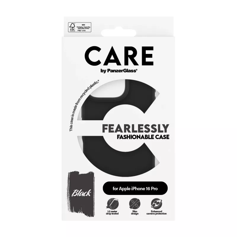 PanzerGlass CARE™ by ® Case zwart iPhone 16 Pro