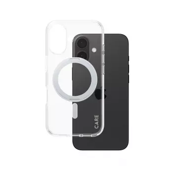 PanzerGlass CARE™ by ® Case transparant met zilveren kickstand & MagSafe iPhone 16