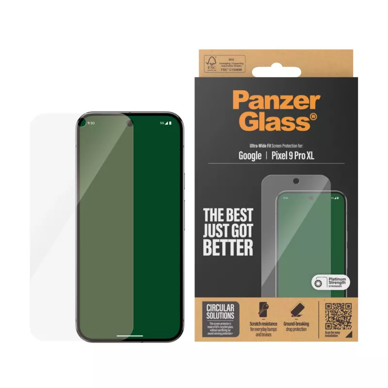 PanzerGlass® beeldschermfolie Google Pixel 9 Pro XL | Ultra-Wide Fit