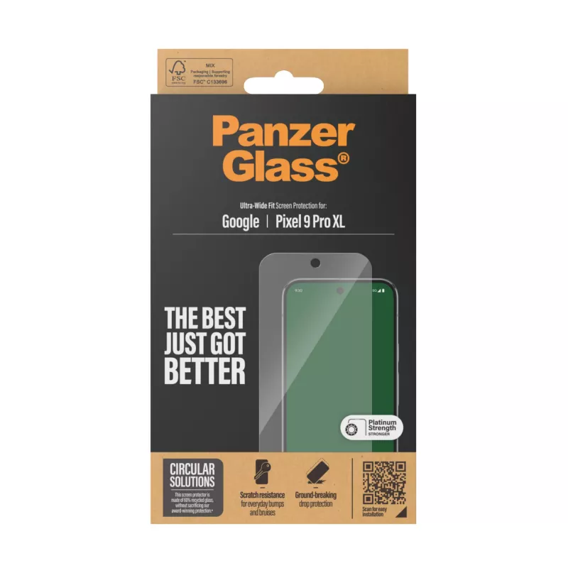 PanzerGlass® beeldschermfolie Google Pixel 9 Pro XL | Ultra-Wide Fit