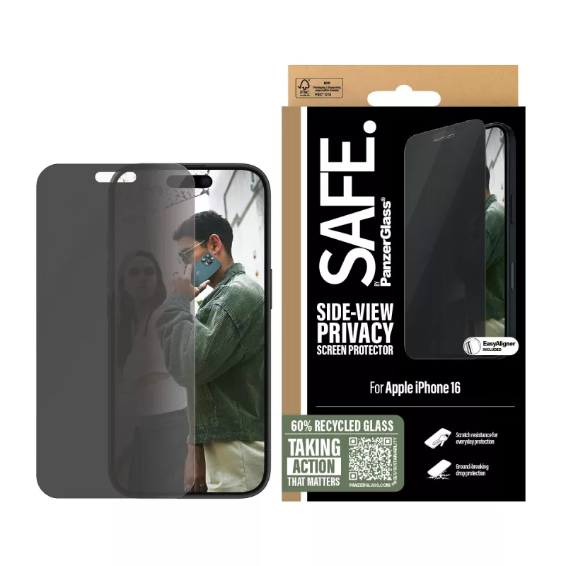 Privacyschermbeschermer PanzerGlass SAFE. by iPhone '24 6.1 inch | 15 | Ultra-Wide Fit