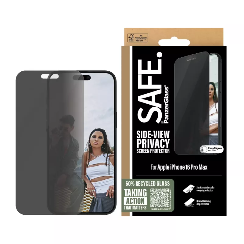 PanzerGlass SAFE. by ® privacyschermfolie iPhone 16 Pro Max | Ultra-Wide Fit