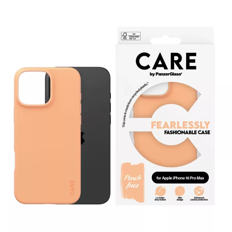 Cover PanzerGlass CARE by modische hoes Peachy iPhone 16 Pro Max transparant