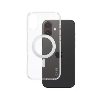 PanzerGlass CARE™ by ® transparant hoesje met zilveren kickstand & MagSafe iPhone 16 Plus