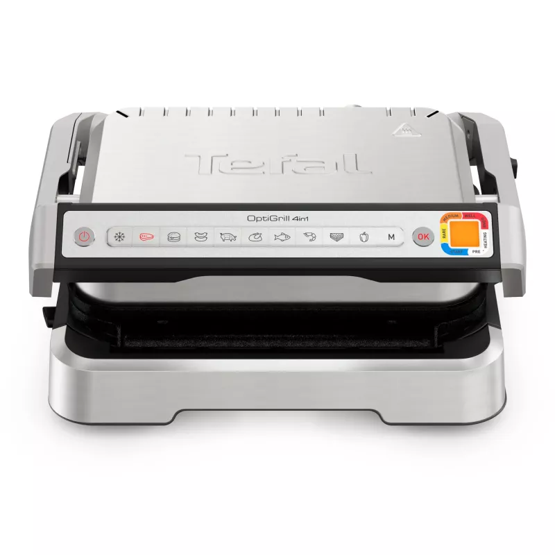 Contactgrill Tefal OptiGrill 4in1 GC774D30 zwart zilver rechthoekig