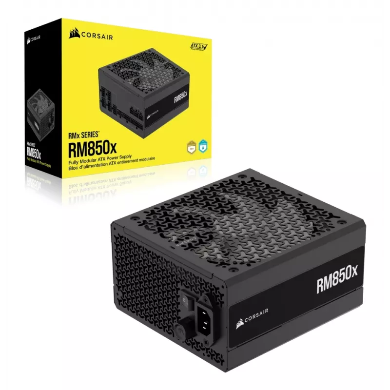 CORSAIR voeding – 850W RM850x 24-polig ATX zwart