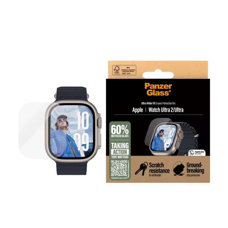 PanzerGlass ® displayschermfolie Apple Watch Ultra 3 | Ultra 2 | Ultra | 49mm