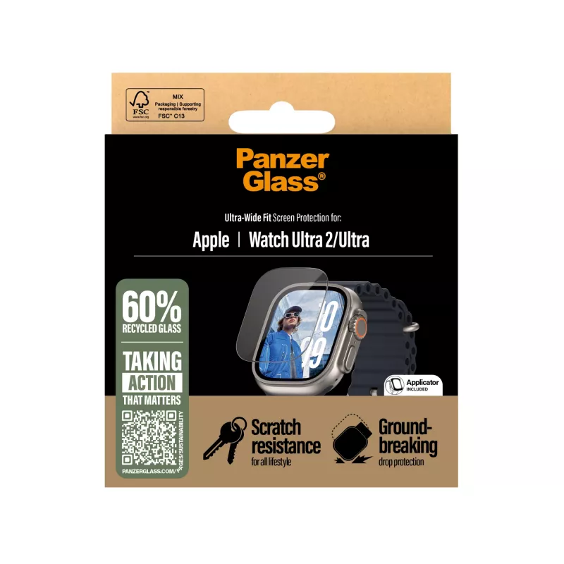 PanzerGlass ® displayschermfolie Apple Watch Ultra 3 | Ultra 2 | Ultra | 49mm
