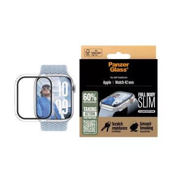 Hoesje PanzerGlass Screen Protector Snappie Full Body Slim transparant Apple Watch 41mm '24