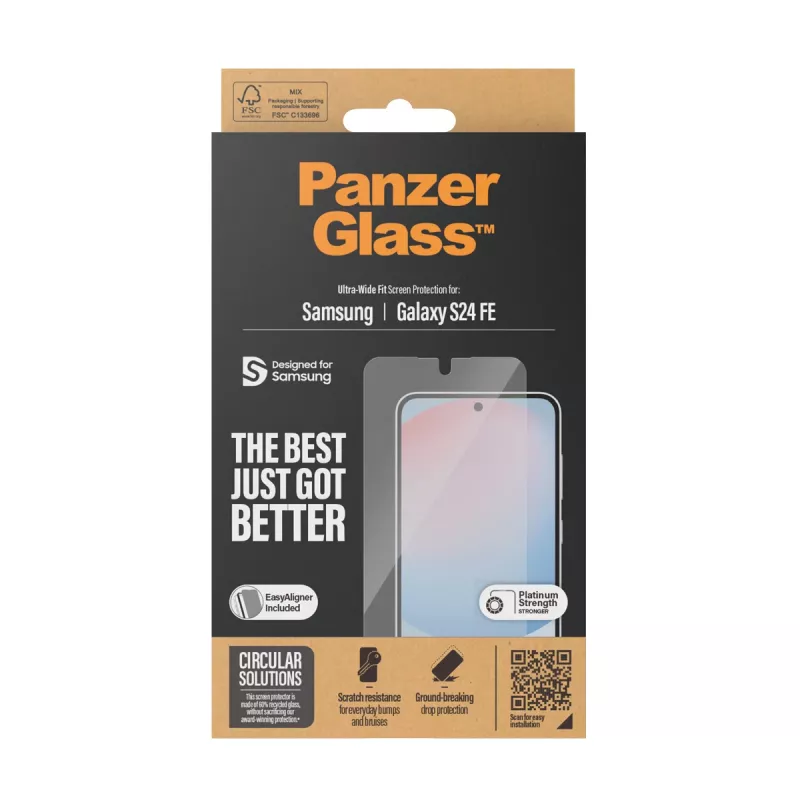 PanzerGlass® displayschermfolie Samsung Galaxy S24 FE | Ultra-Wide Fit met EasyAligner