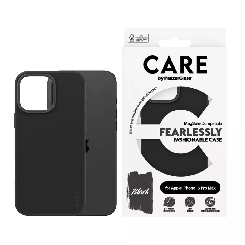 PanzerGlass CARE™ by ® Case zwart met MagSafe iPhone 16 Pro Max