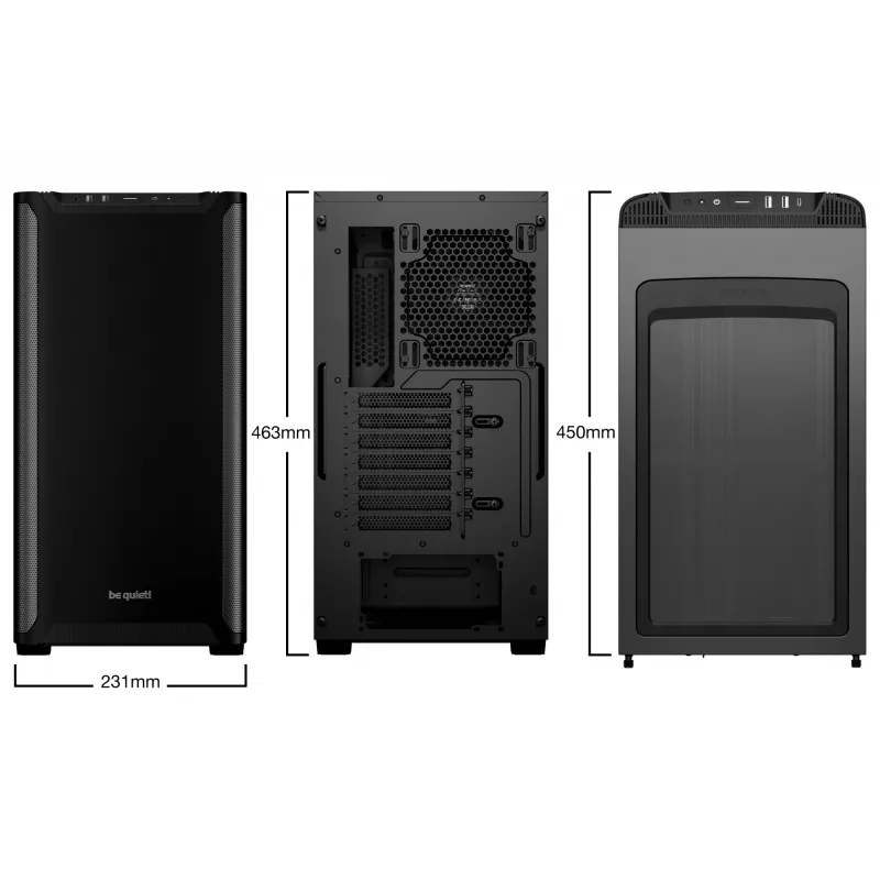 PC-behuizing be quiet! PURE BASE 501 Black Midi Tower