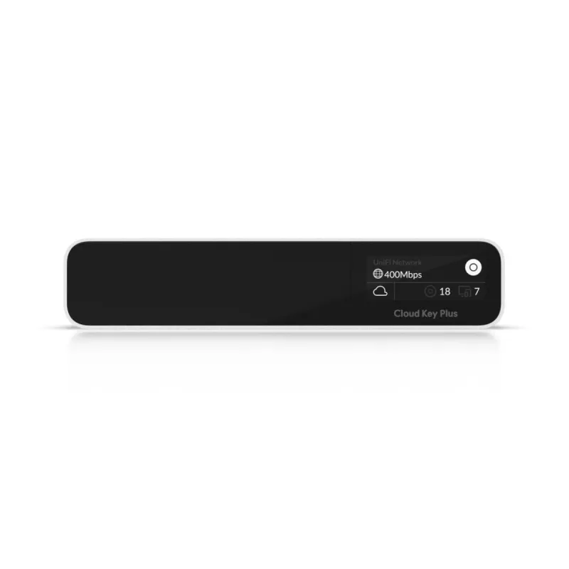 Netwerkgateway/controller UBIQUITI CloudKey+ UCK-G2-SSD met 1 TB SSD, 3 GB RAM, OLED-display, PoE, Gigabit Ethernet