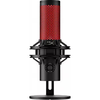 HyperX QuadCast 2 - USB-microfoon (zwart), podcastmicrofoon, -7,5 dB, 20 – 20000 Hz, 0,05 %, 32 Ω, 24 bit