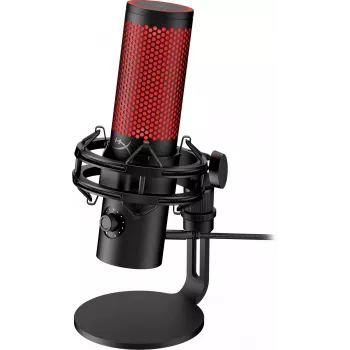 HyperX QuadCast 2 - USB-microfoon (zwart), podcastmicrofoon, -7,5 dB, 20 – 20000 Hz, 0,05 %, 32 Ω, 24 bit