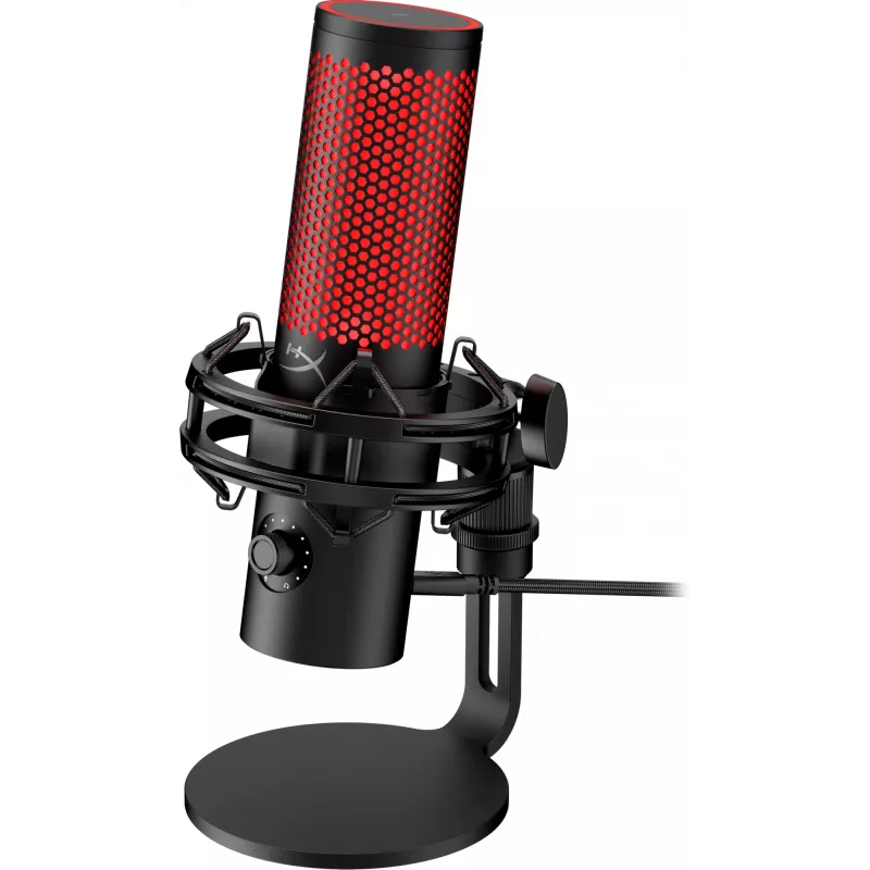 HyperX QuadCast 2 - USB-microfoon (zwart), podcastmicrofoon, -7,5 dB, 20 – 20000 Hz, 0,05 %, 32 Ω, 24 bit