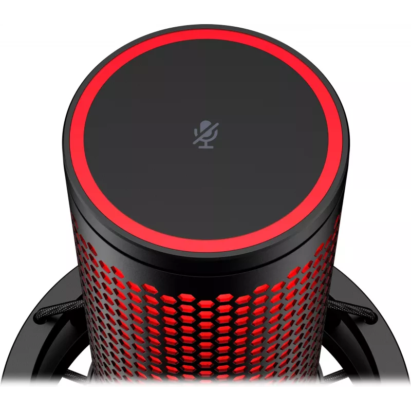 HyperX QuadCast 2 - USB-microfoon (zwart), podcastmicrofoon, -7,5 dB, 20 – 20000 Hz, 0,05 %, 32 Ω, 24 bit