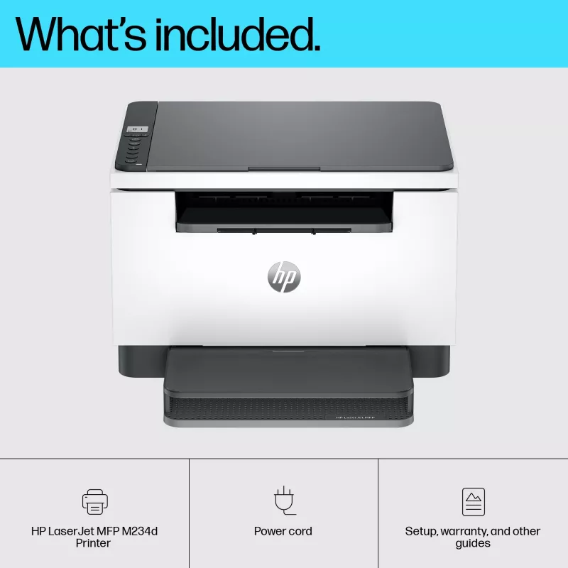 Multifunctionele printer HP LaserJet MFP M234d — mono-laser, 29 ppm, dubbelzijdig, Ethernet, A4