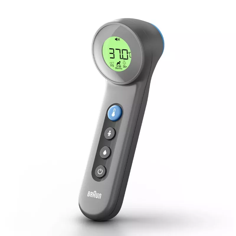 Braun BNT400 contactloze voorhoofdthermometer, grijs