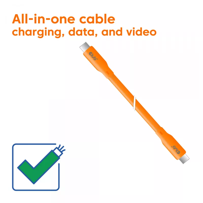 CLUB3D kabel / adapter USB-kabel USB4 Gen 2x2 2 m USB-C oranje