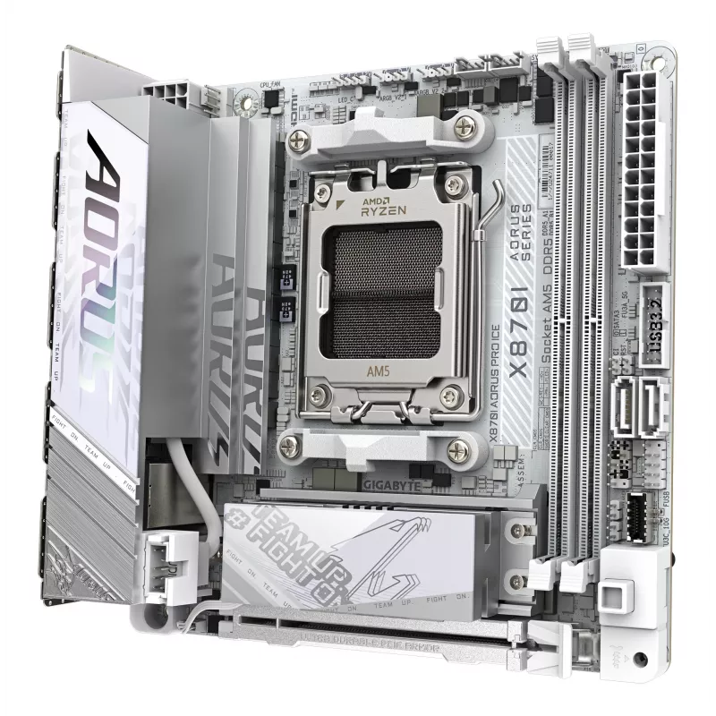 Moederbord GIGABYTE X870I AORUS PRO ICE, AMD AM5, Mini-ITX