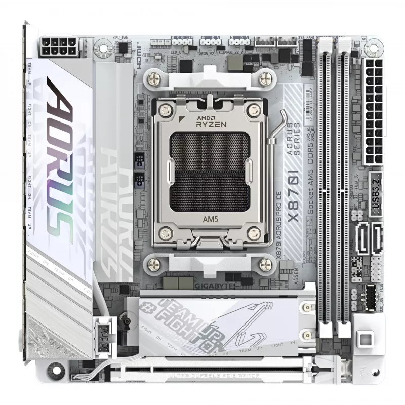Moederbord GIGABYTE X870I AORUS PRO ICE, AMD AM5, Mini-ITX