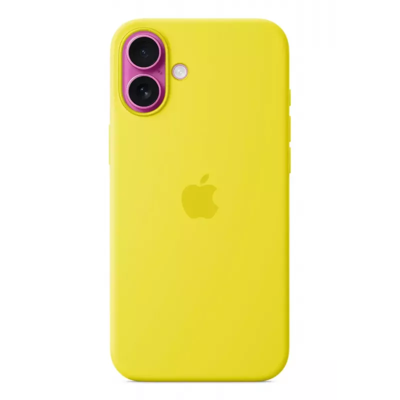 Siliconen hoesje Apple iPhone 16 Plus MagSafe geel