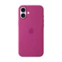 Apple siliconen case met MagSafe iPhone 16 Plus fuchsia