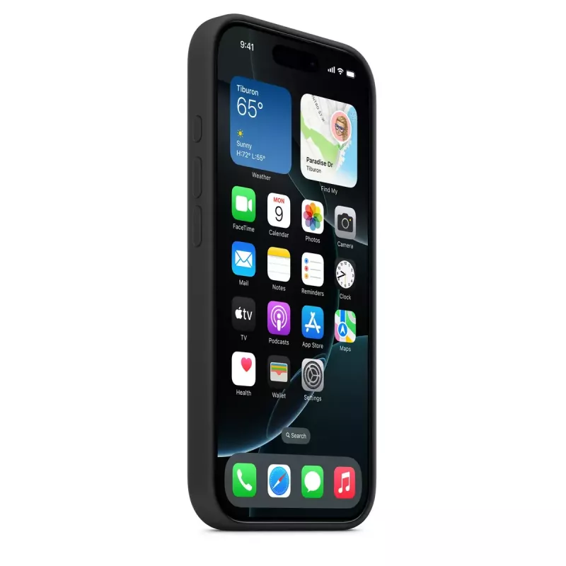 Apple siliconen case met MagSafe iPhone 16 Pro zwart