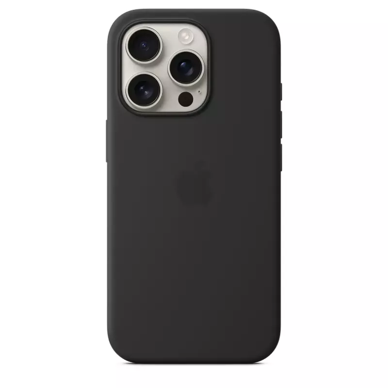 Apple siliconen case met MagSafe iPhone 16 Pro zwart