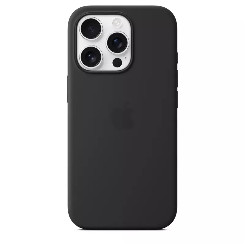 Apple siliconen case met MagSafe iPhone 16 Pro zwart