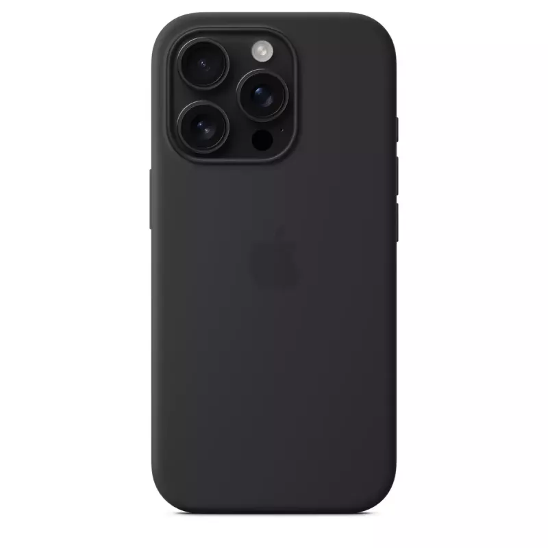 Apple siliconen case met MagSafe iPhone 16 Pro zwart