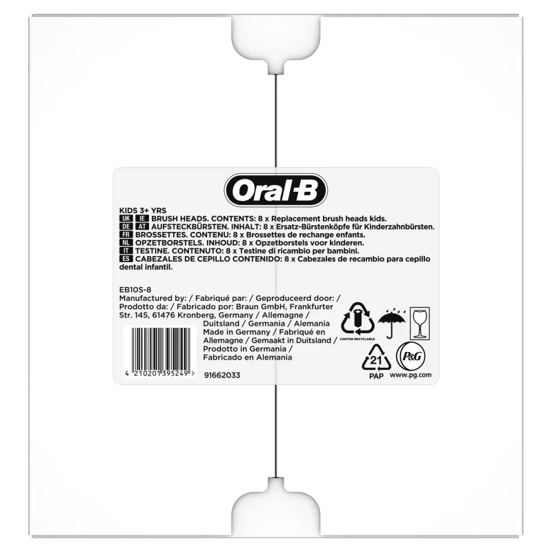 Oral-B Kids 81748450 tandenborstelkop 8 stuks meerkleurig