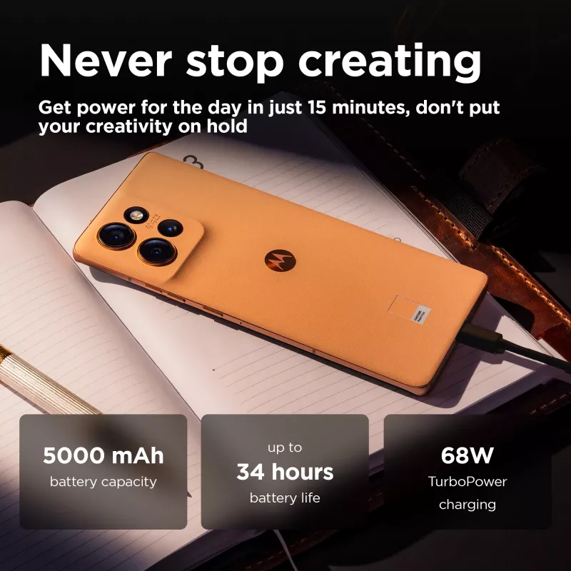 Motorola edge 50 16,9 cm (6,67 inch) dual SIM Android 14 5G USB Type-C 12 GB 512 GB 5000 mAh perzik