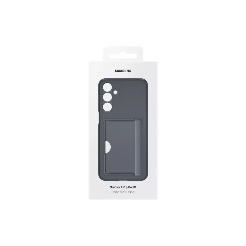 Samsung EF-OA166TBEGWW hoesje met kaartvak voor Galaxy A16 / A16 5G, TPU, zwart