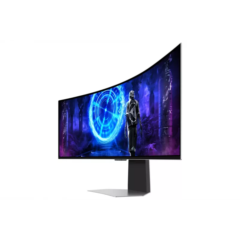 Samsung G95SD computermonitor 124,5 cm (49 inch) 5120 x 1440 pixels Dual QHD OLED zilver