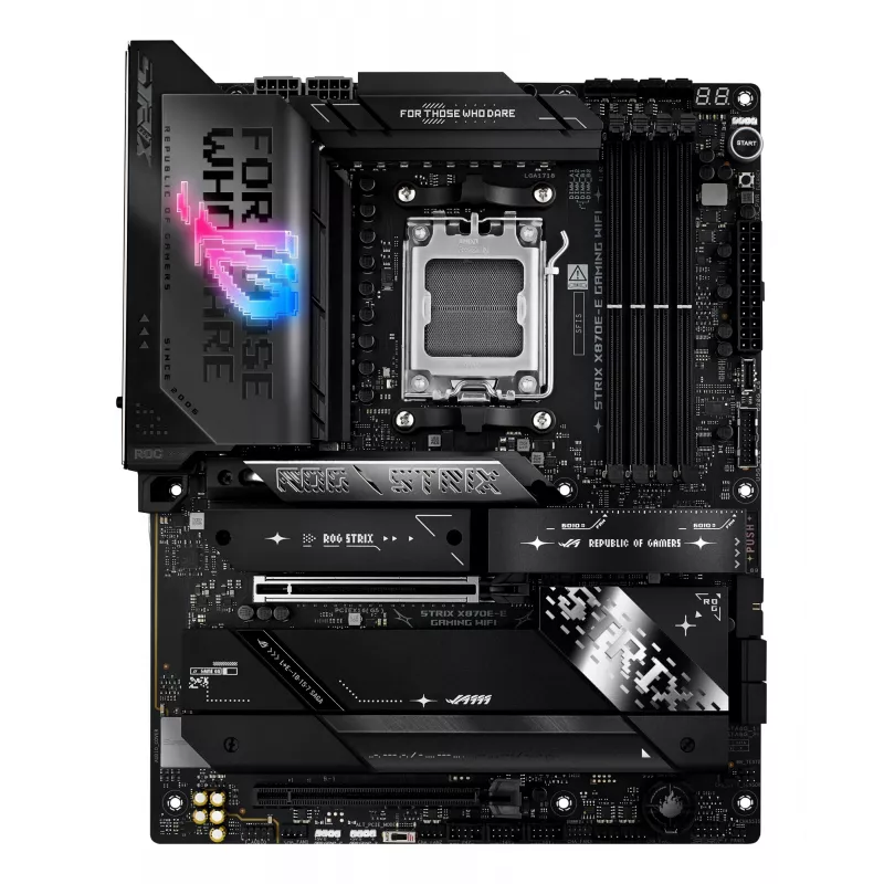 Moederbord ASUS ROG STRIX X870E-E GAMING WIFI ATX, AMD X870E, Socket AM5, DDR5, 4 DIMM, Wi-Fi 7, Bluetooth 5.4, 5Gb LAN