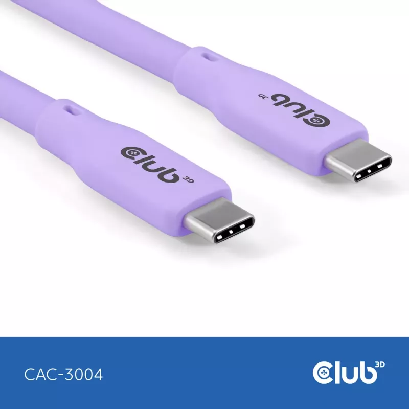 USB-C-kabel CLUB3D CAC-3004 2m paars