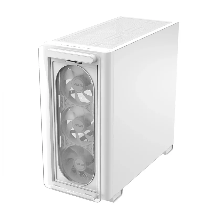 ASUS A23 PLUS TG ARGB WHITE, pc, wit, micro ATX, Mini-ITX, Multi, 16,5 cm, 38 cm