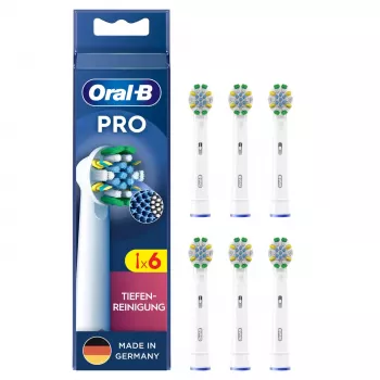 Oral-B Deep Cleaning vervangende tandenborstelkoppen, 6 stuks, wit