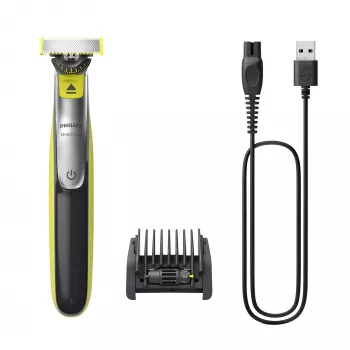 Foliescheerapparaat Philips OneBlade 360 QP2734/23 — 1 mesje, oplaadbaar Li‑Ion, 60 min. gebruikstijd, groen/grijs