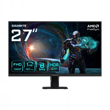 GIGABYTE GS27FA 27 inch FHD gaming-monitor – 1920 x 1080, 180 Hz, 1 ms, 300 cd/m², FreeSync, HDR-geschikt, HDMI 2.0