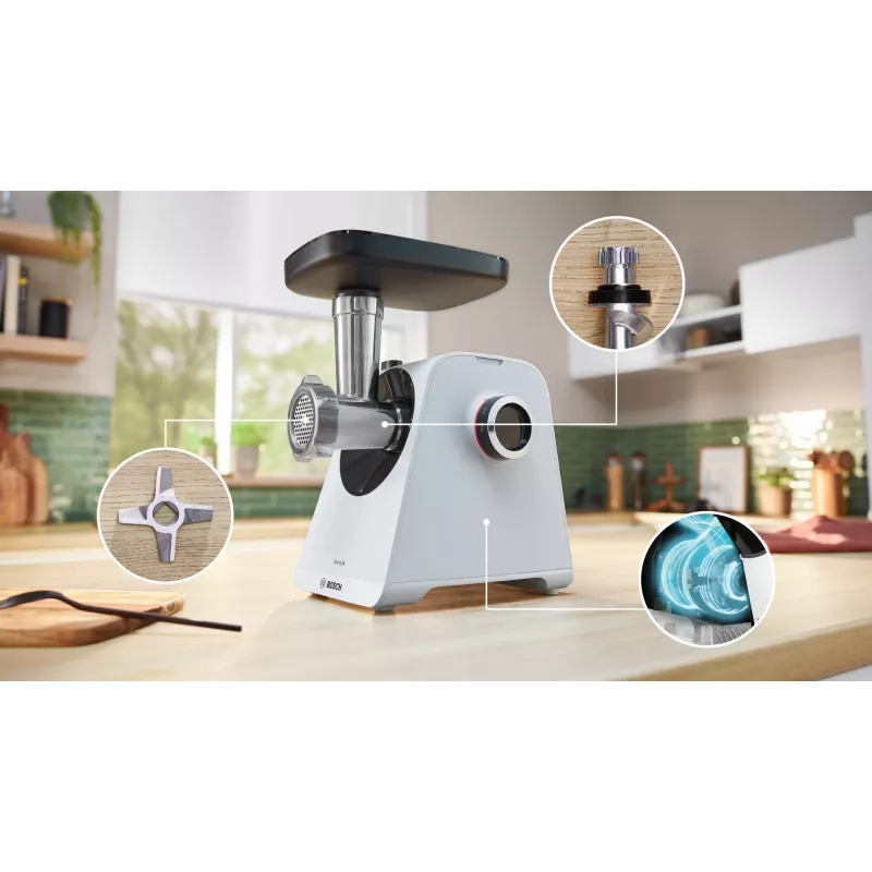 Bosch Serie 4 MultiPower MFWS420W vleesmolen, wit
